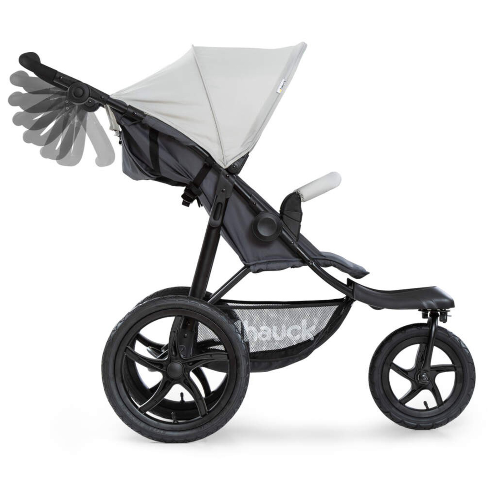 Hauck Runner 3 Wheel Pushchair - Silver / Grey | Buy at Online4baby